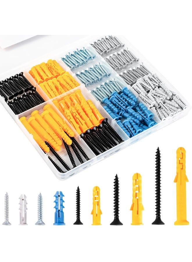 Arabest 270Pcs Wall Anchors Kit for Home Improvement and Decor, Replace Picture Hanging Nails with Drywall Anchors for Frame Canvas, Picture Hangers and Screws Assortment Kit, Concrete & Dry Wall - Image 1